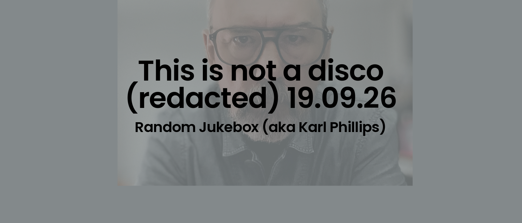 This is not a disco (redacted) 190926